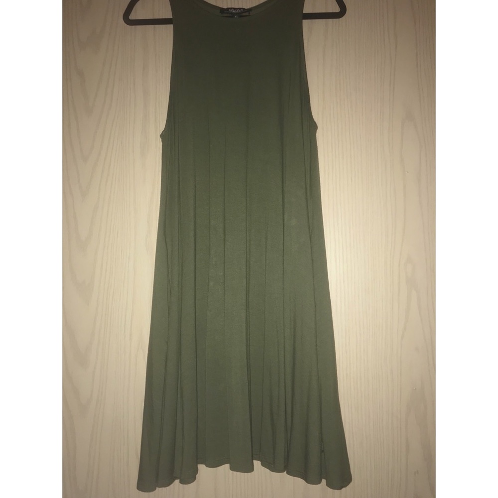 Olive Green Shift Dress